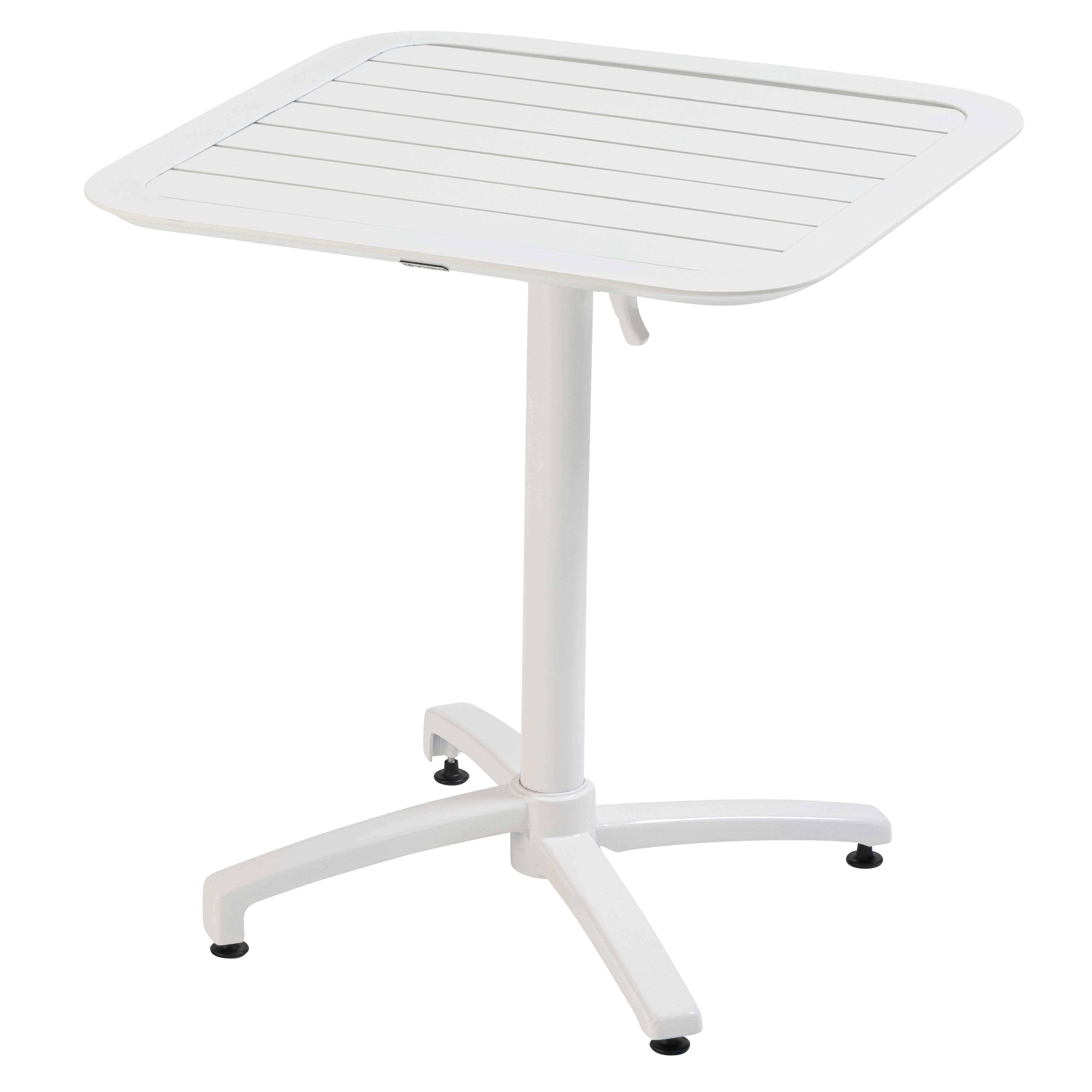 Oviala - Ensemble table inclinable de terrasse 70 x 70 cm et 2 fauteuils blanc Almada - Oviala - Image 3