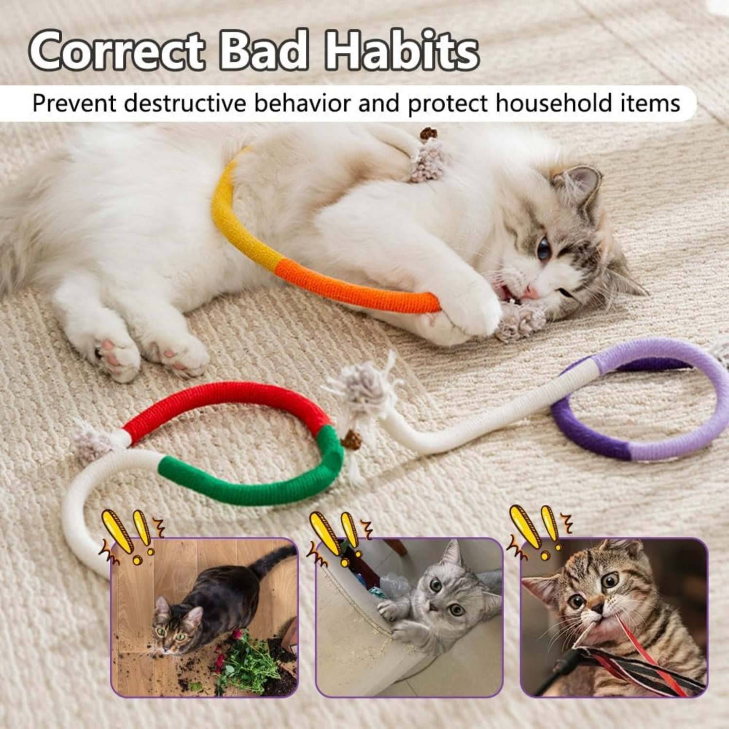 3 Corde à Mâcher pour Chats - Jouet Dentaire  DtopbuyAge - Image 4