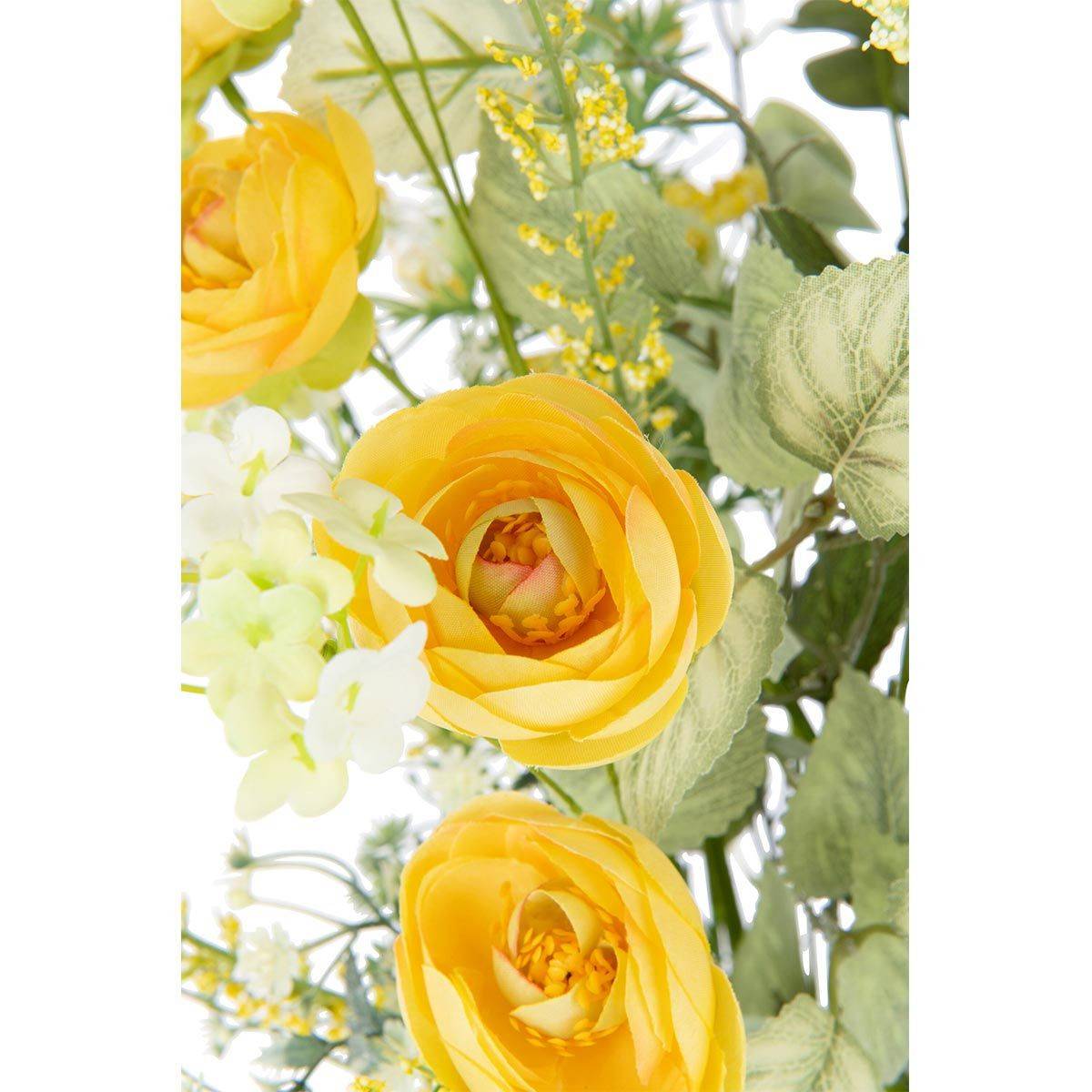 Bouquet de Fleurs Artificielles "Mixtes" 85cm Jaune - Image 2
