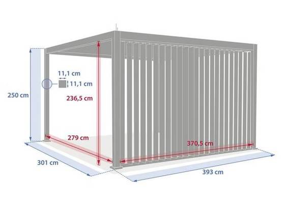 Hesperide - Persienne pour pergola Evora 4m argile Hespéride - Image 3