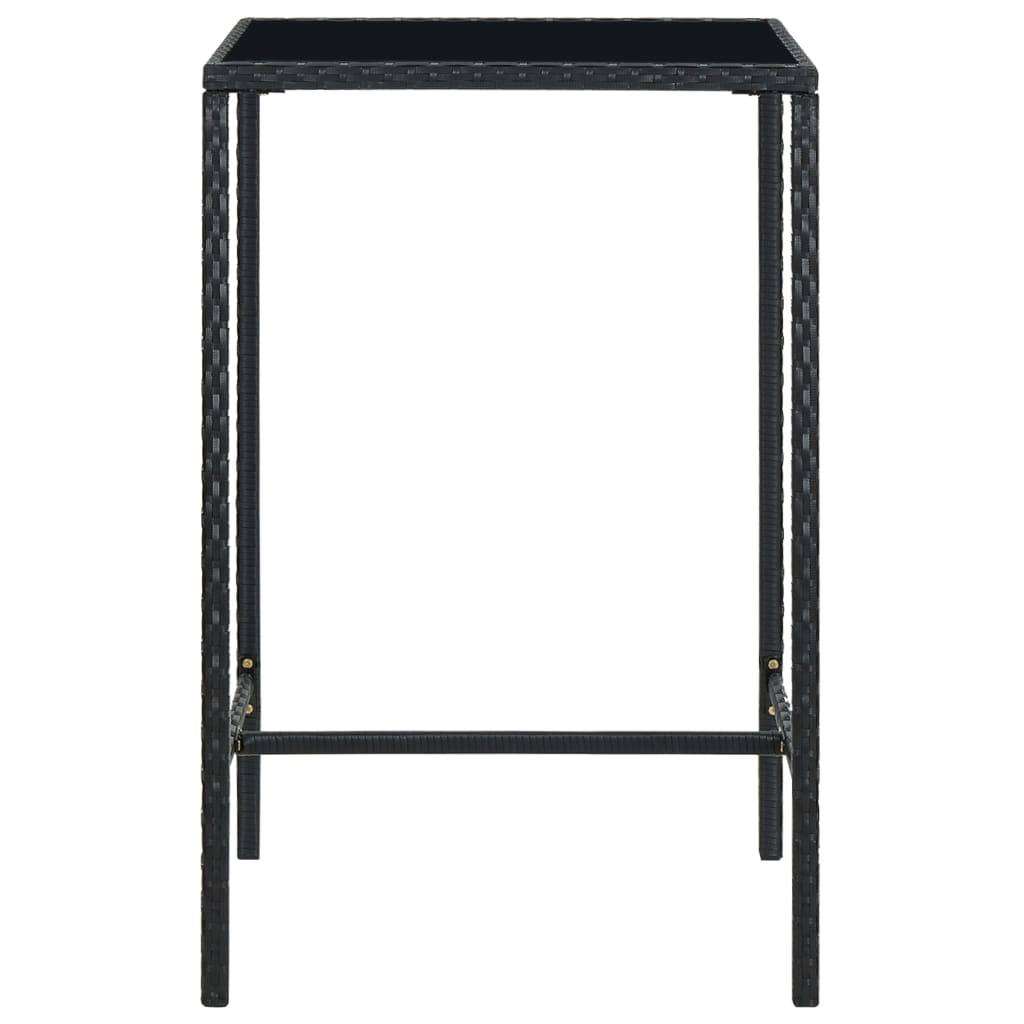Helloshop26 - Ensemble de bar de jardin 3 pièces résine tressée noir - Imagen 3