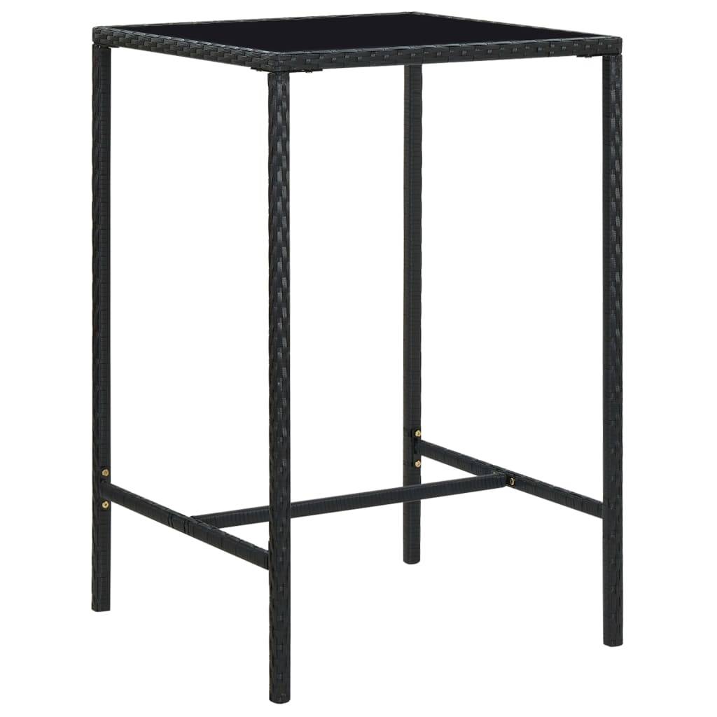 Helloshop26 - Ensemble de bar de jardin 3 pièces résine tressée noir - Imagen 2
