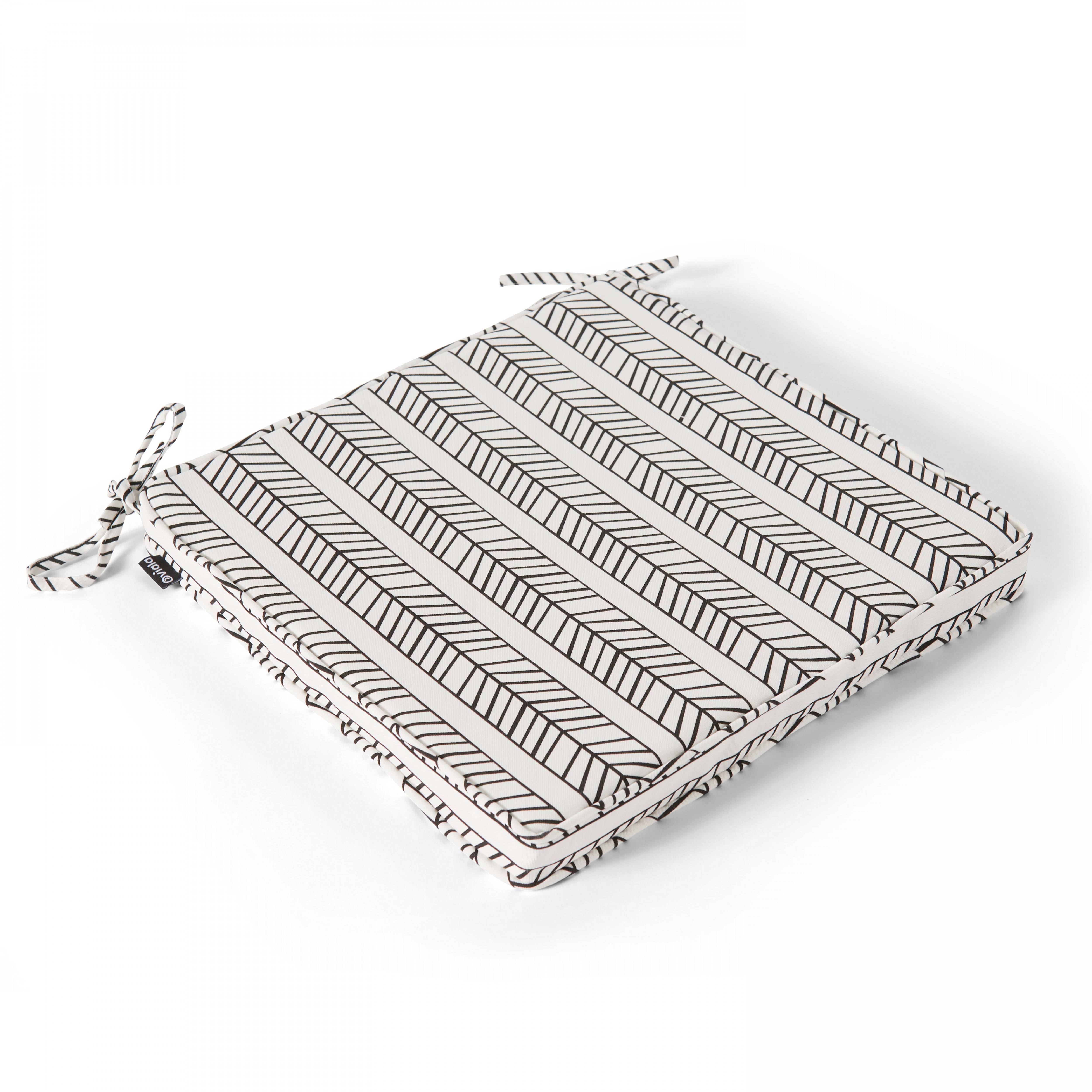 Oviala - Lot de 4 galettes de chaise polyester tempu 40x40x3 cm Paita - Oviala - Image 2
