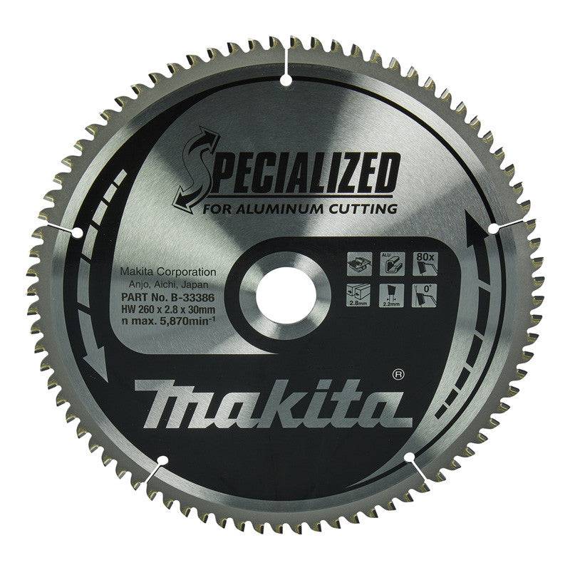 Makita - Lame carbure ''Specialized'' pour aluminium, pour scies sur table MAKITA B-33386, 260/30/80 Makita - Imagen 1