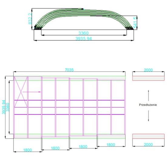 Altanka - Abri de piscine Horizon - 7.03x3.36 m - polycarbonate alvéolaire 8 mm - pour piscine BAS7307 - ECO307 - ALTANKA - Imagen 4