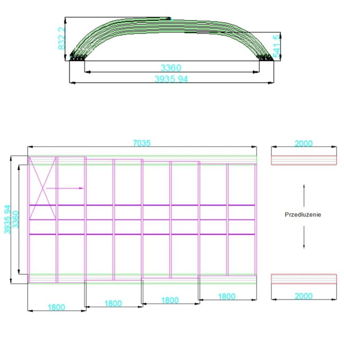 Altanka - Abri de piscine Horizon - 7.03x3.36 m - polycarbonate alvéolaire 8 mm - pour piscine BAS7307 - ECO307 - ALTANKA - Imagen 4