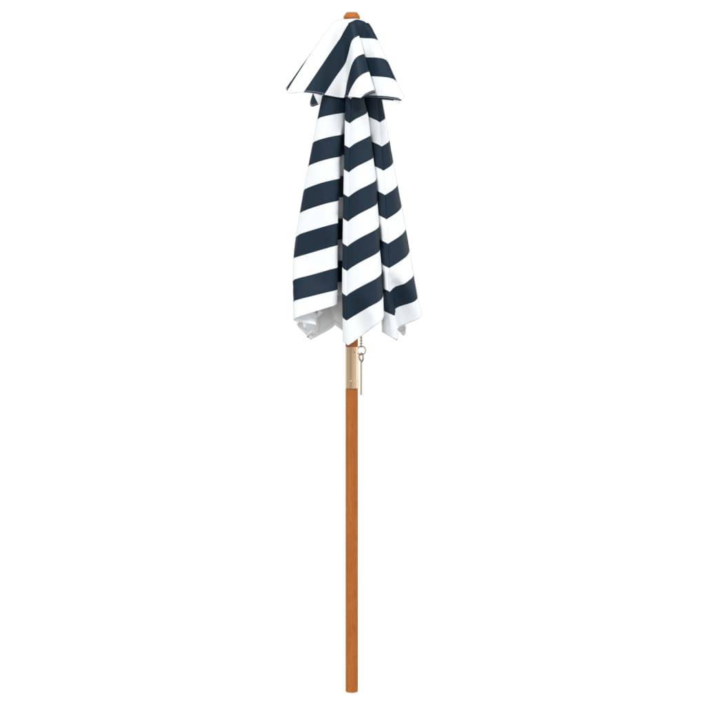 Parasol de jardin pour enfants bois et polyester bleu et blanc 120 x 120 x 140 cm - PANGIVO - Image 6