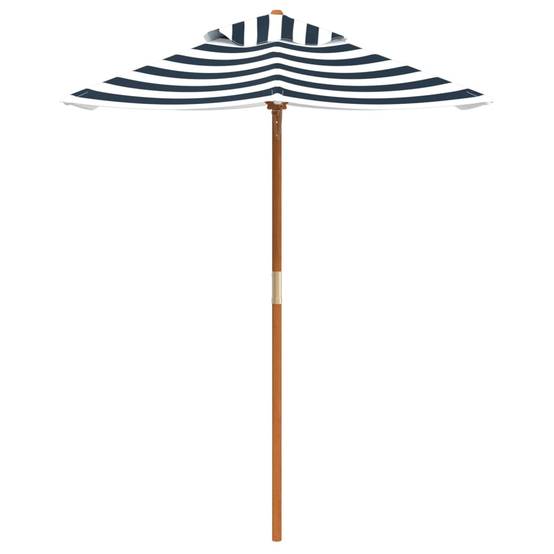 Parasol de jardin pour enfants bois et polyester bleu et blanc 120 x 120 x 140 cm - PANGIVO - Image 3
