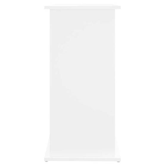 Meuble Aquarium Compact Bois d'ingénierie avec Portes de Rangement 81x36x73 cm Blanc - ComfortXL Outdoor Living - Image 7