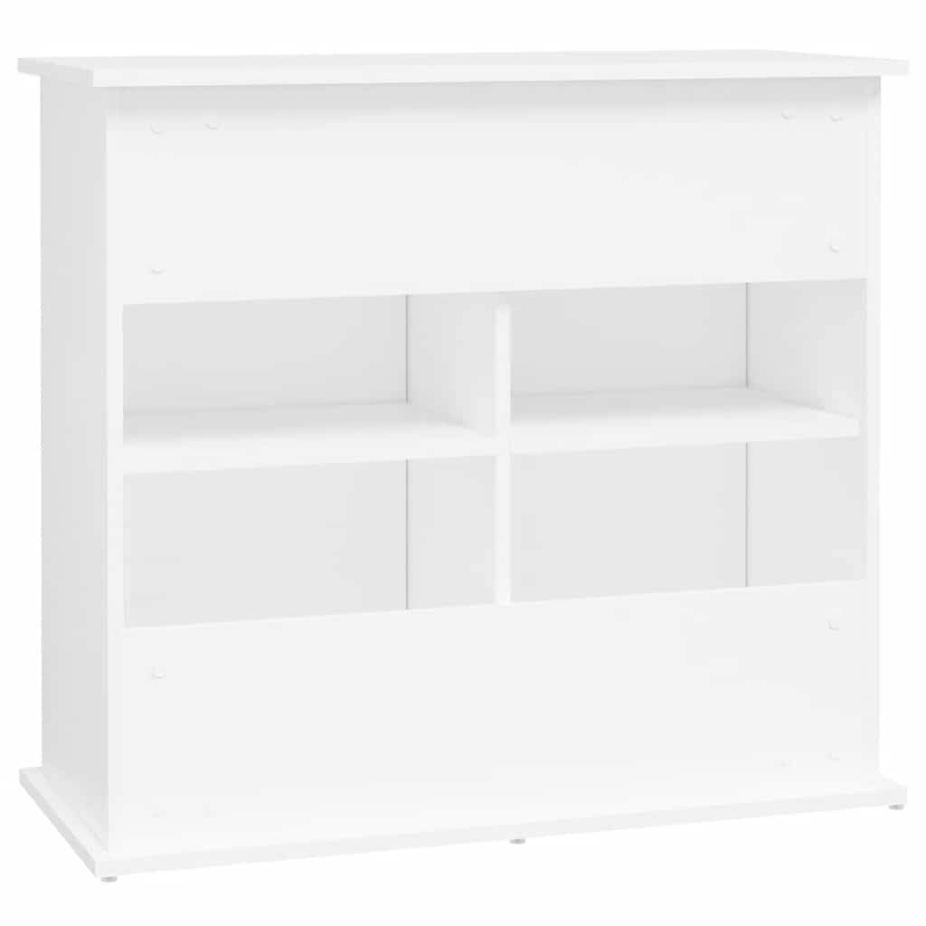 Meuble Aquarium Compact Bois d'ingénierie avec Portes de Rangement 81x36x73 cm Blanc - ComfortXL Outdoor Living - Image 8