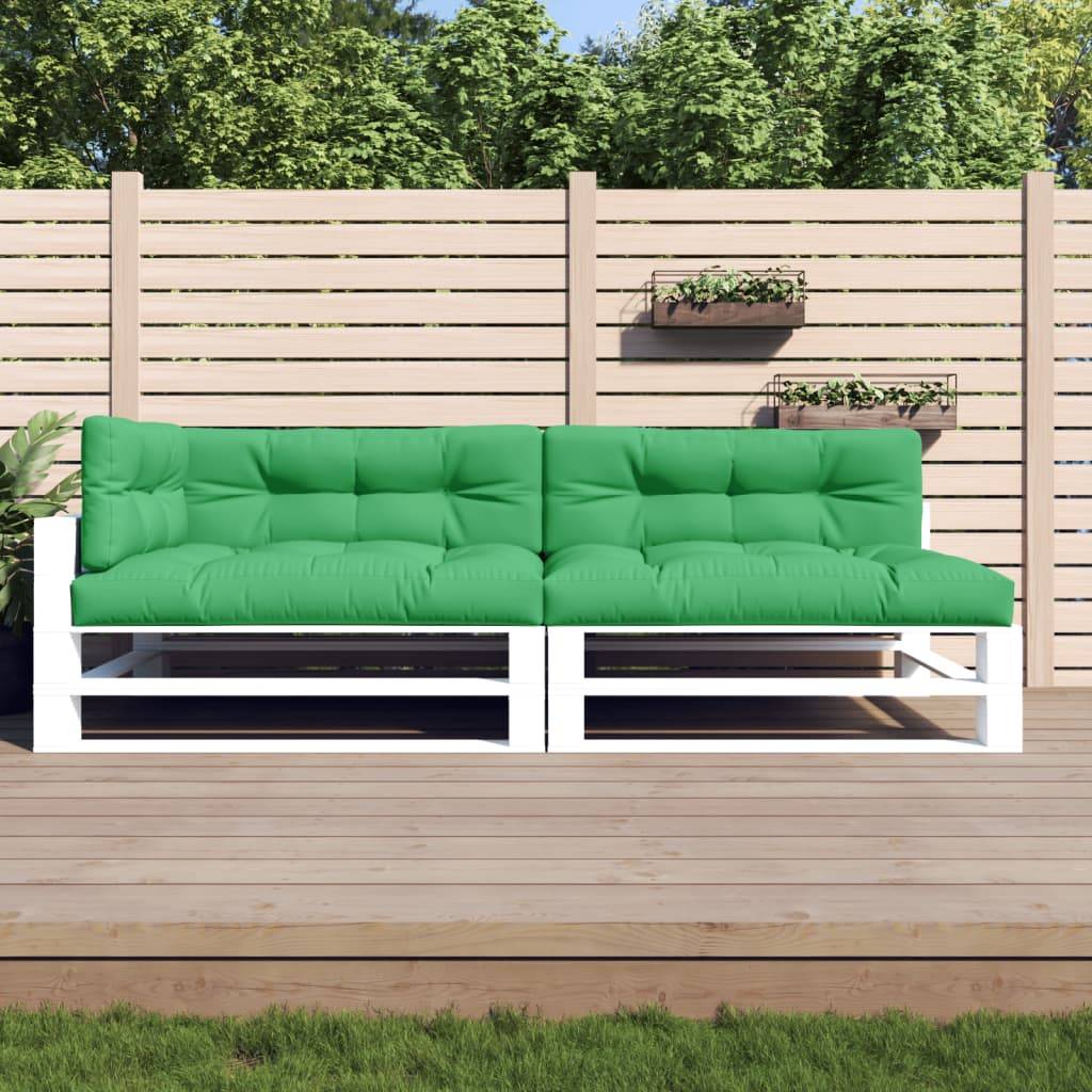 Lot de 5 Coussins d'extérieur - Coussins de palette - Coussins de Siège pour intérieur et extérieur vert tissu - Image 2
