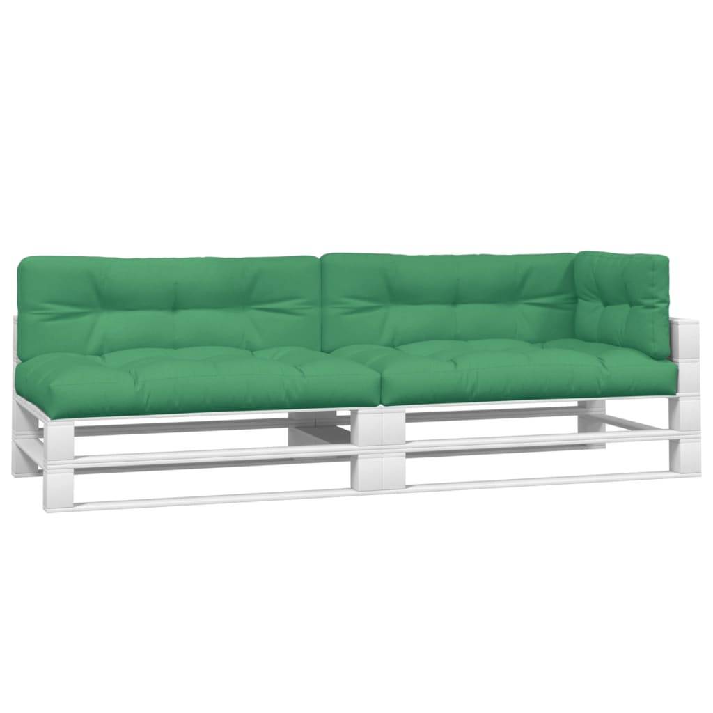 Lot de 5 Coussins d'extérieur - Coussins de palette - Coussins de Siège pour intérieur et extérieur vert tissu - Image 3