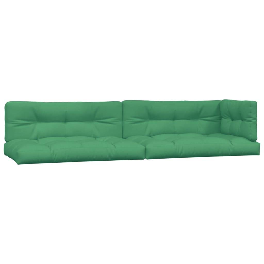 Lot de 5 Coussins d'extérieur - Coussins de palette - Coussins de Siège pour intérieur et extérieur vert tissu - Image 1