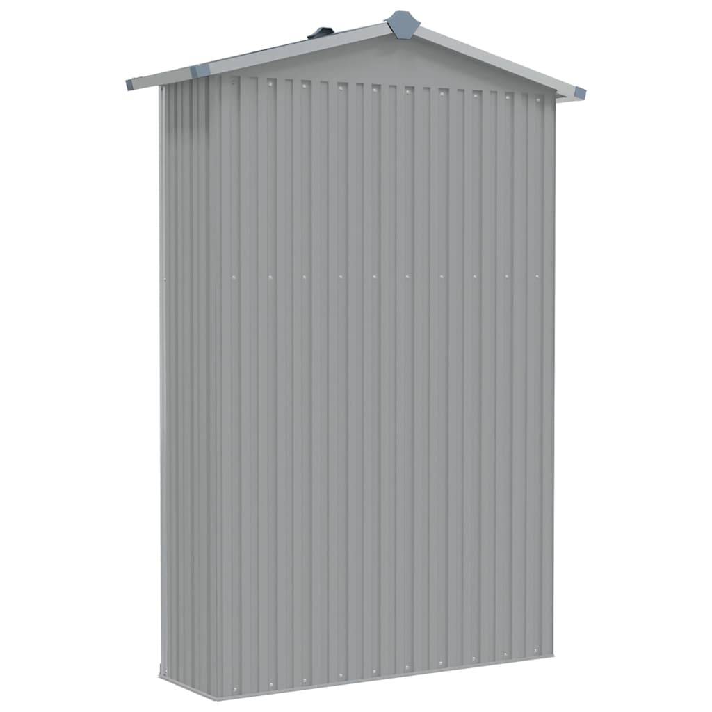 PANGIVO - Abri de jardin avec double porte et étagères - Acier galvanisé - Gris 116x45x175 cm - Surface au sol 0,52m² - PANGIVO - Image 8