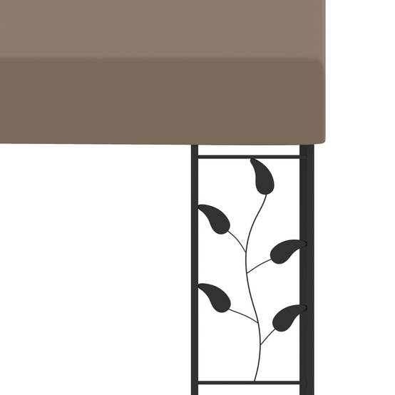 ComfortXL - Tonnelle Murale Acier Abri de Terrasse Pergola Adossée pour Balcon Jardin Taupe 4x3 m – ComfortXL Outdoor Living - Image 5