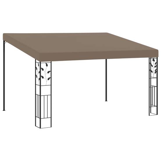 ComfortXL - Tonnelle Murale Acier Abri de Terrasse Pergola Adossée pour Balcon Jardin Taupe 4x3 m – ComfortXL Outdoor Living - Image 1