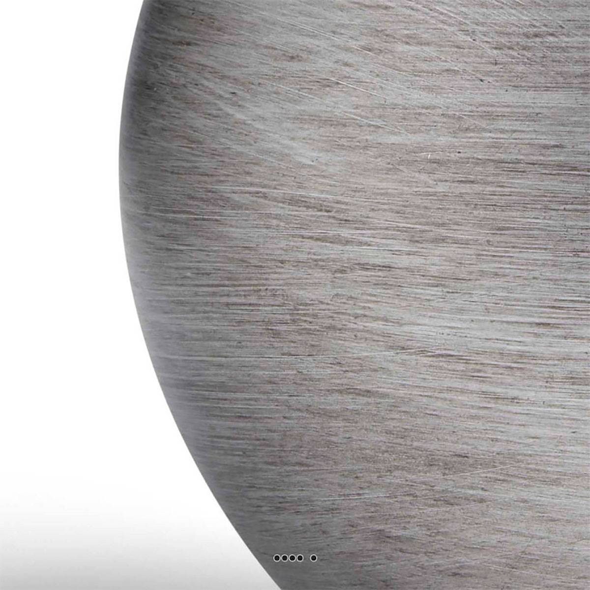 Artificielles - Joli pot rétro forme boule argent en matières synthétiques H 9 x D 10 cm Argent - dimhaut: H 9 cm - couleur: Argent - Imagen 2