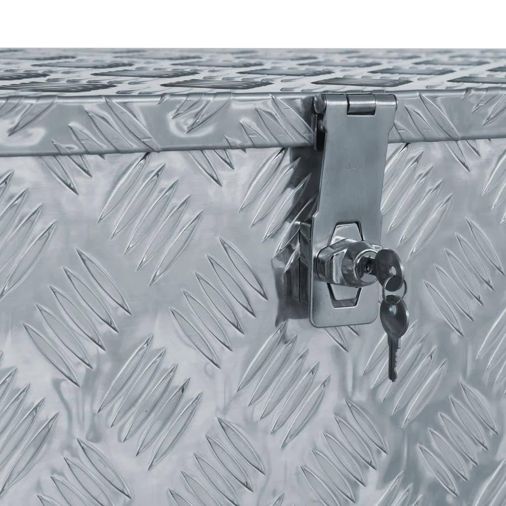 Helloshop26 - Boîte en aluminium 110,5 x 38,5 x 40 cm argenté - Imagen 4