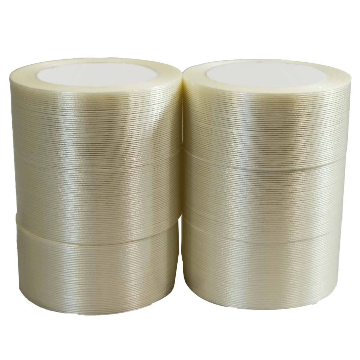 Ruban adhésif armé fil à fil transparent 130µ - rouleau adhésif 50 mm x 50 m - Carton 6 rouleaux TECPLAST - Imagen 1