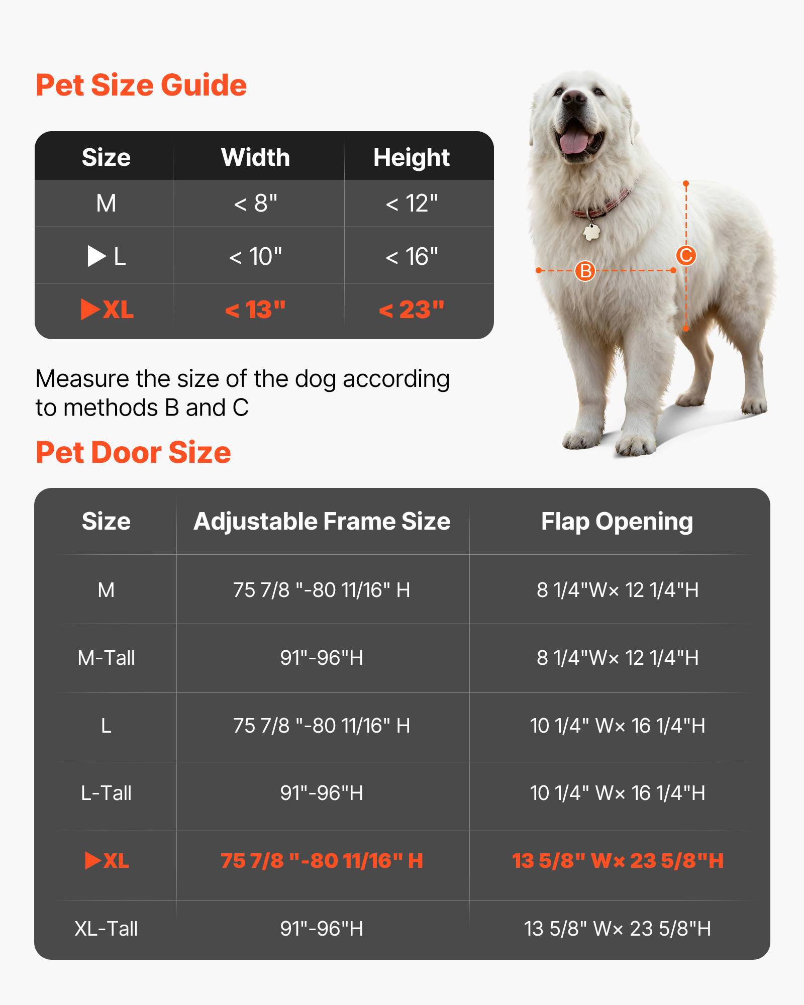 VEVOR Chatière pour Chien pour Porte Coulissante en Verre Rabat 346x600 mm XL - Image 6