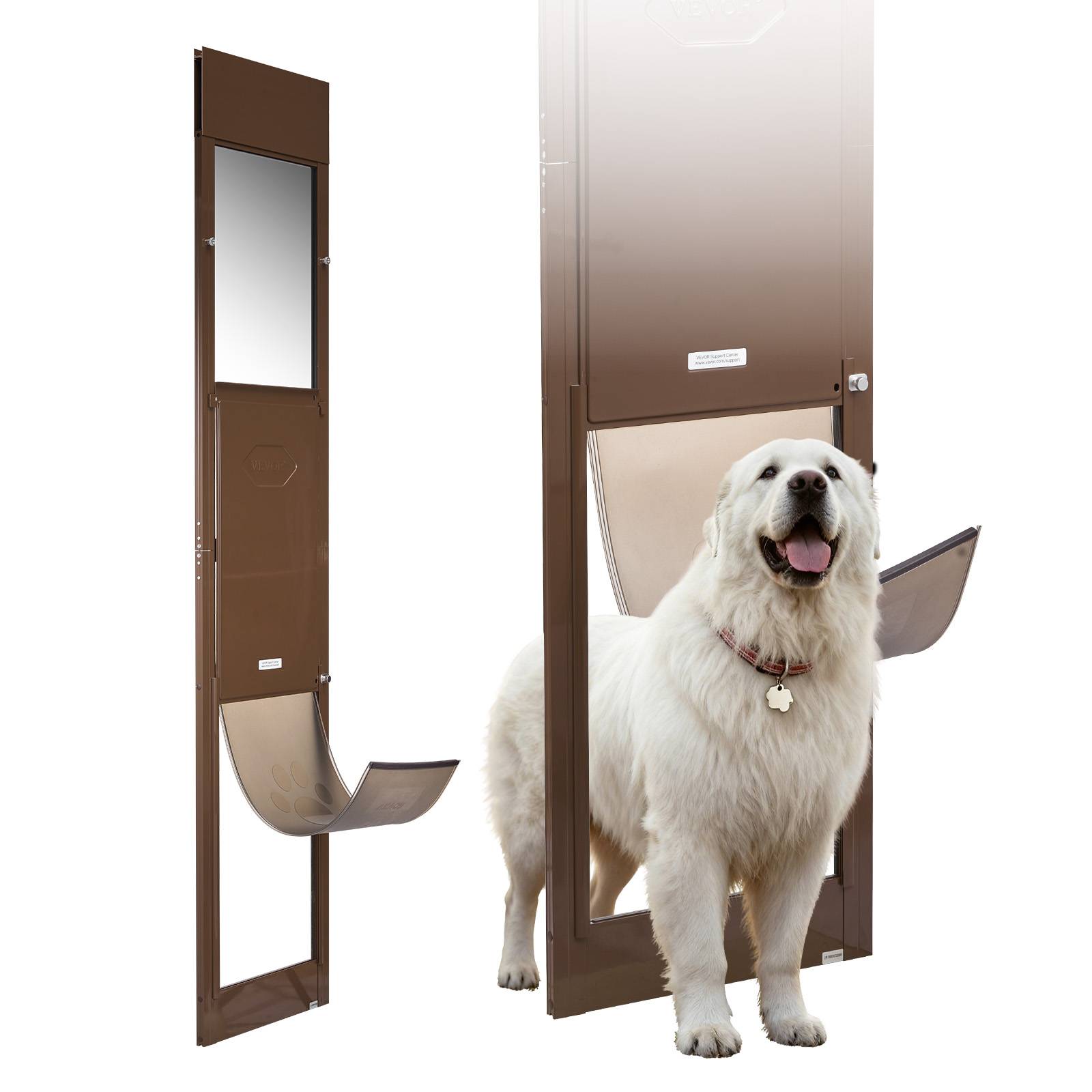 VEVOR Chatière pour Chien pour Porte Coulissante en Verre Rabat 346x600 mm XL - Image 1