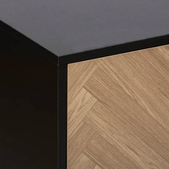Etagère 9 cases 5 portes Chevrons noir 5five - Image 5