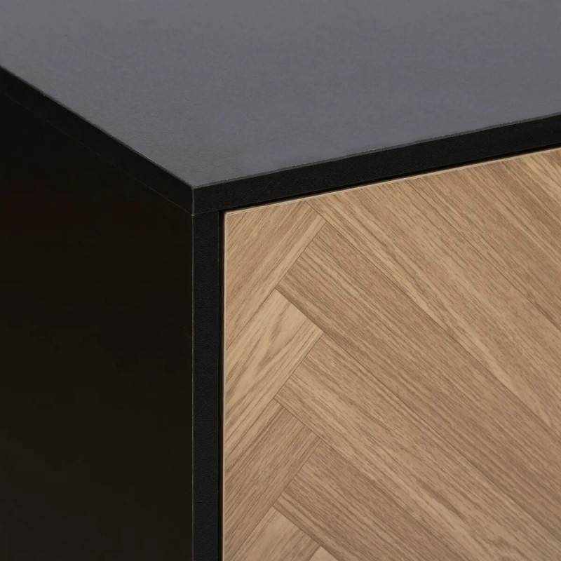 Etagère 9 cases 5 portes Chevrons noir 5five - Image 5