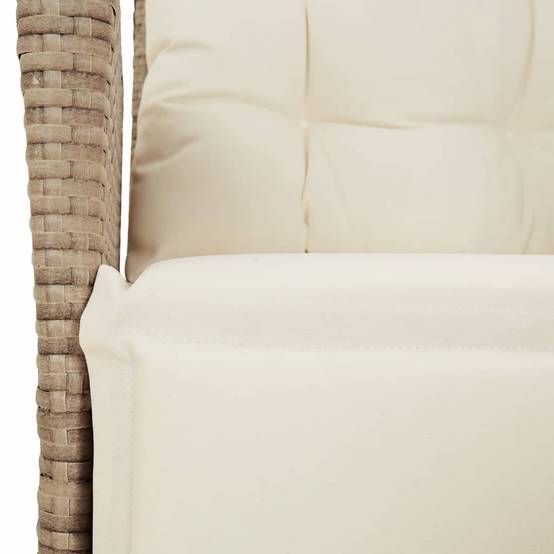 Salon de Jardin 2 Personnes Beige avec Fauteuils Multi-Positions et Coussins Crème – ComfortXL Outdoor Living - Image 6