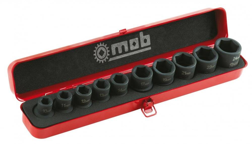 Coffret métallique de douilles impact 1/2'' 10 pièces - MOB - Image 1