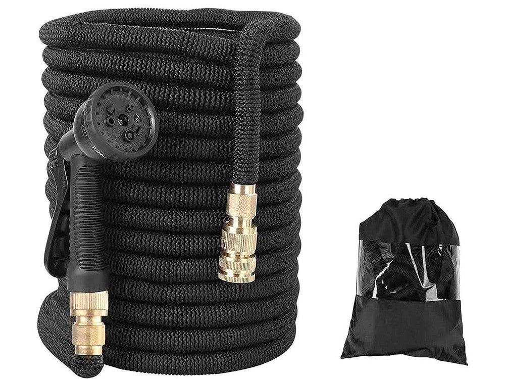 Tuyau d'arrosage extensible de 30 m avec connecteurs et crochet pour pistolet - Image 2