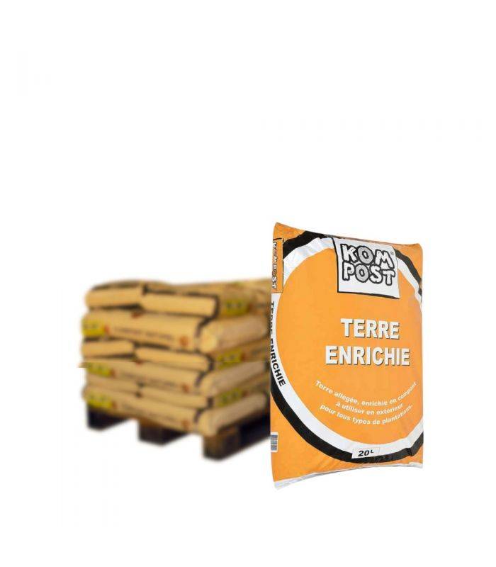 Mélange de terre végétale enrichie RACINE pour bacs et jardinières, 10 sacs 20 litres - PRO95-10x20 - Image 1