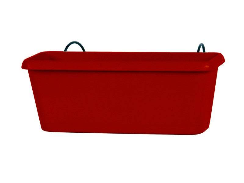 Eda - Jardinière Plastique À Réserve D'Eau L.30 X L.12 X H.11.4 Cm Rouge Rubis EDA