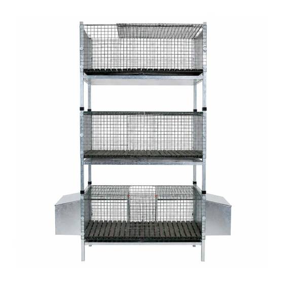 Kit complet 3 cages d'élevage lapin 102 X 50 X 190 cm - Image 2