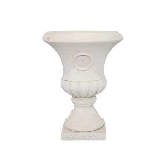 Vase médicis jardin en béton blanc 18.5 x 24 cm Chemin de campagne - Imagen 1
