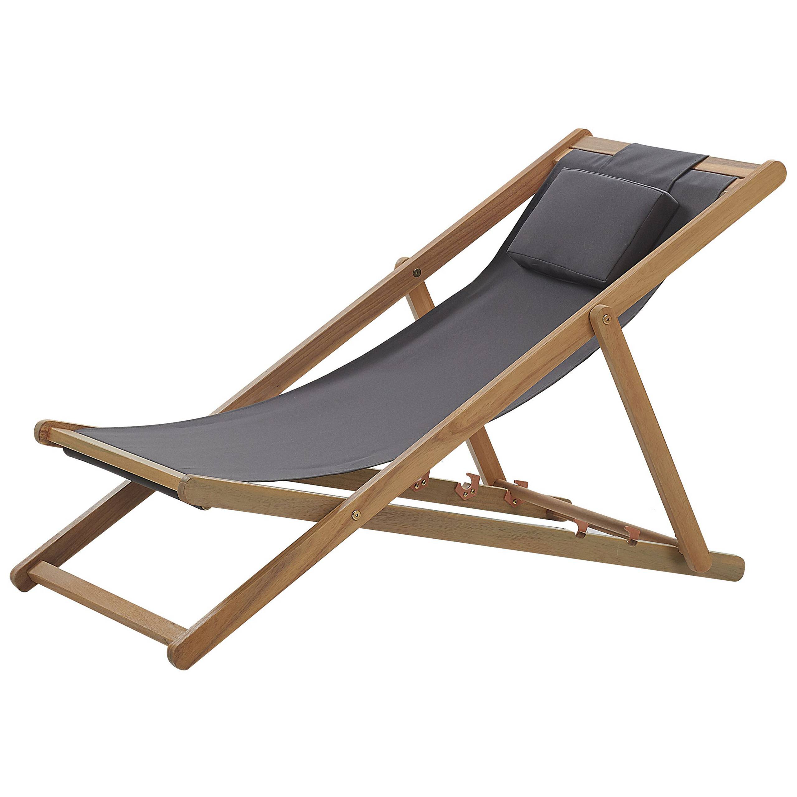 Beliani - Chaise longue Tissu Gris AVELLINO - Beliani - Imagen 6