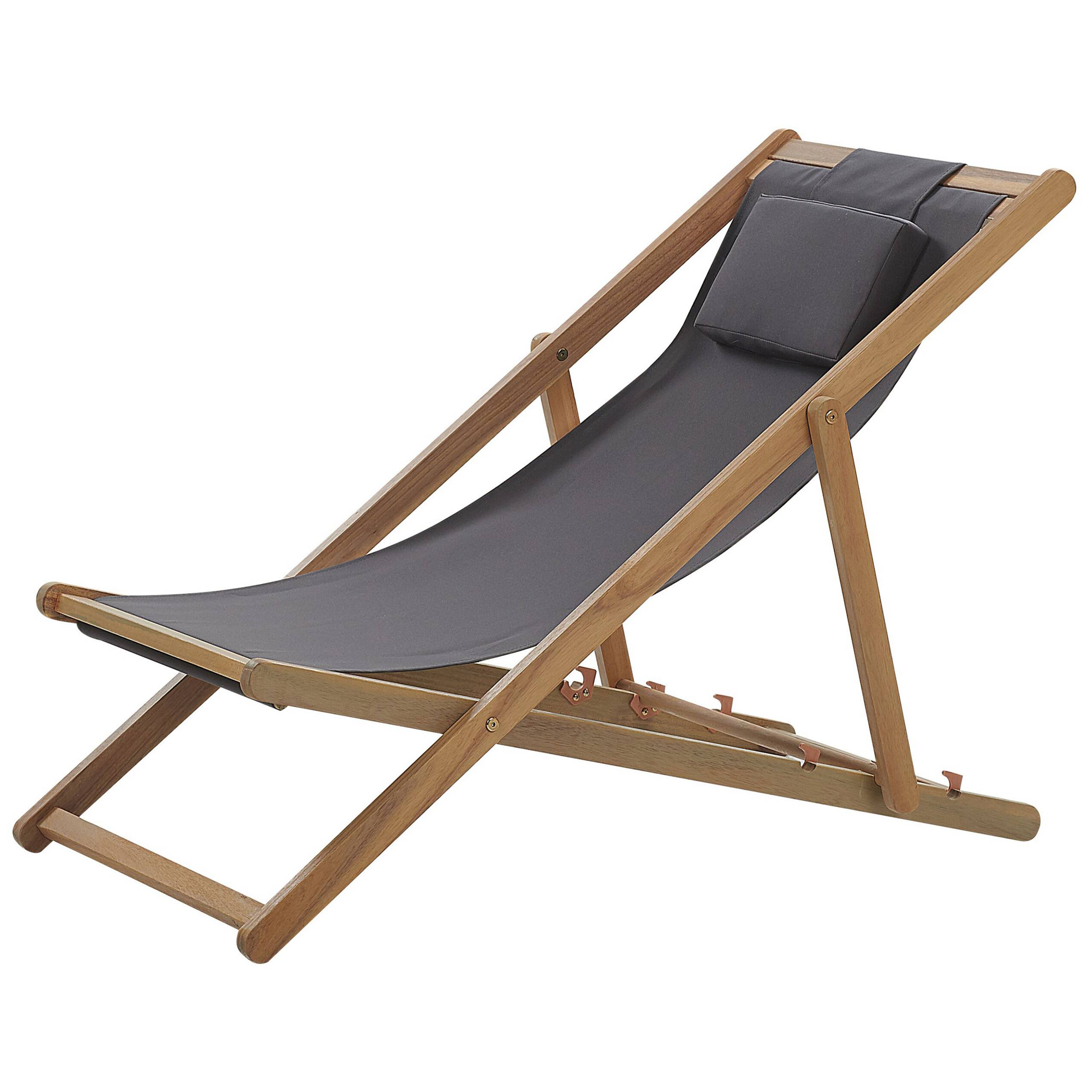 Beliani - Chaise longue Tissu Gris AVELLINO - Beliani - Imagen 5