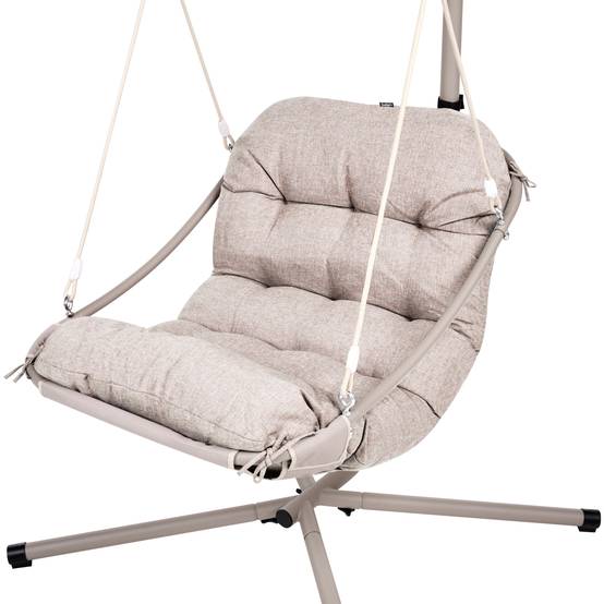 Beliani - Chaise porte-à-faux Oléfine Beige ALGHERO - 109x101x195- Beliani - Image 4