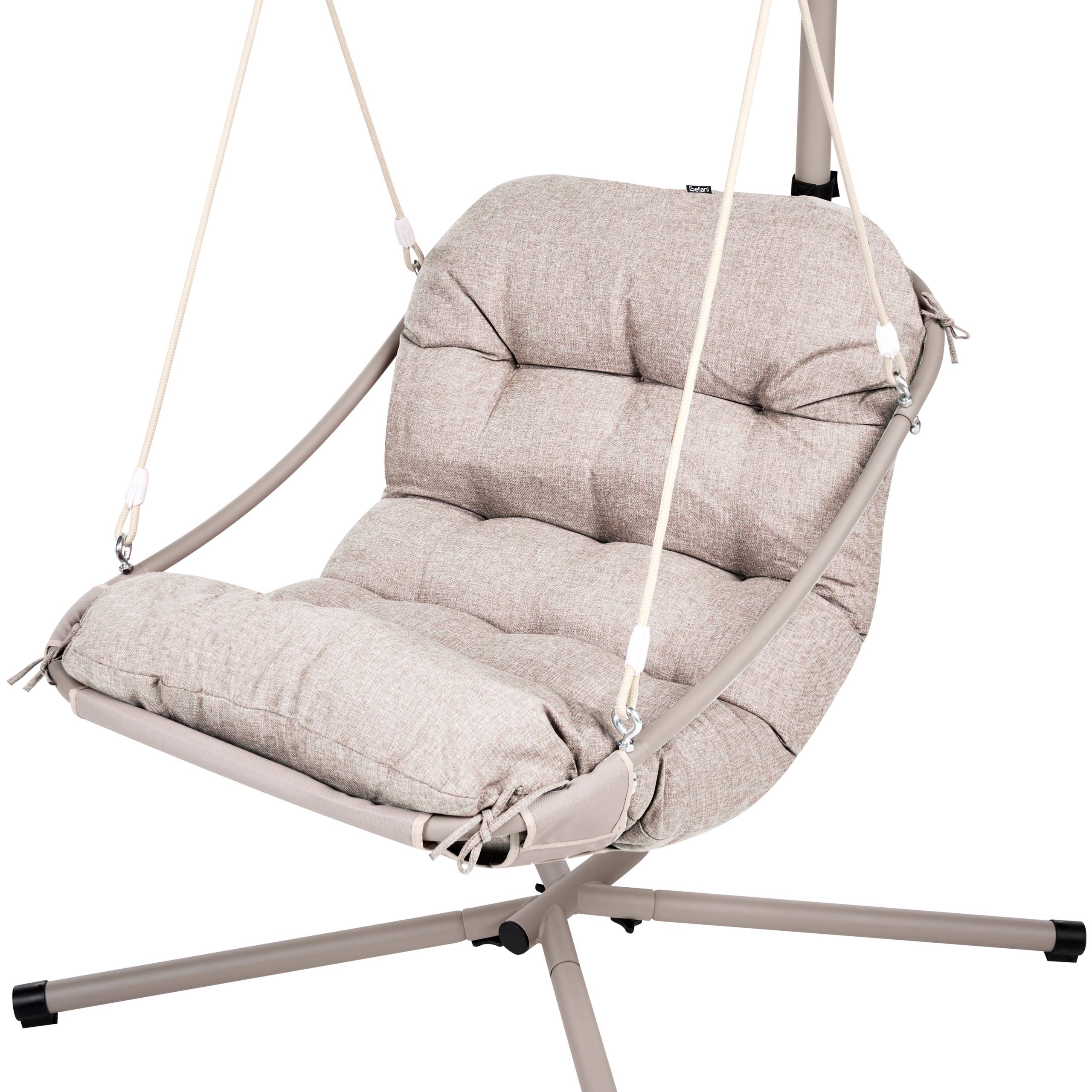 Beliani - Chaise porte-à-faux Oléfine Beige ALGHERO - 109x101x195- Beliani - Image 4
