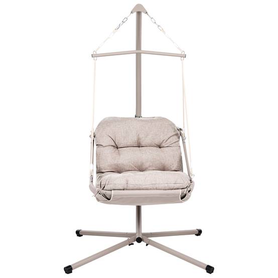 Beliani - Chaise porte-à-faux Oléfine Beige ALGHERO - 109x101x195- Beliani - Image 3