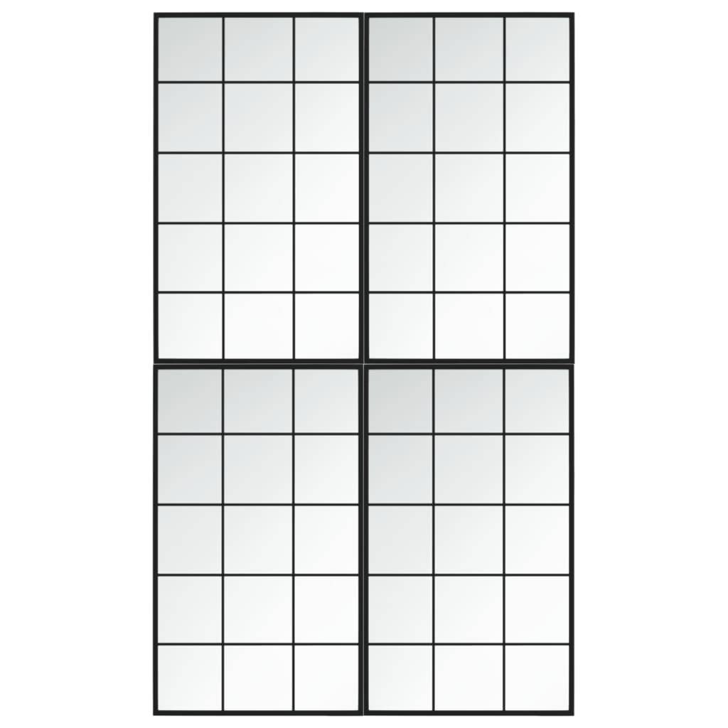 Maison Chic - 4pcs Miroirs muraux - Miroirs décoratifs noir 100x60 cm métal - Image 1