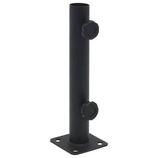 ComfortXL - Support de Mât Parasol Acier Base de Fixation au Sol pour Terrasse Balcon Mât Ø32-38mm Noir Mat – ComfortXL Outdoor Living - Image 1