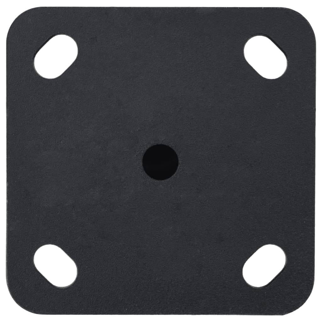 ComfortXL - Support de Mât Parasol Acier Base de Fixation au Sol pour Terrasse Balcon Mât Ø32-38mm Noir Mat – ComfortXL Outdoor Living - Image 4