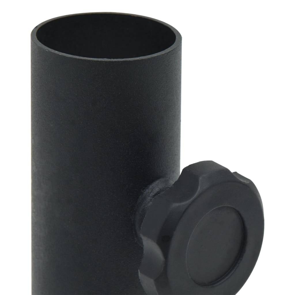 ComfortXL - Support de Mât Parasol Acier Base de Fixation au Sol pour Terrasse Balcon Mât Ø32-38mm Noir Mat – ComfortXL Outdoor Living - Image 5