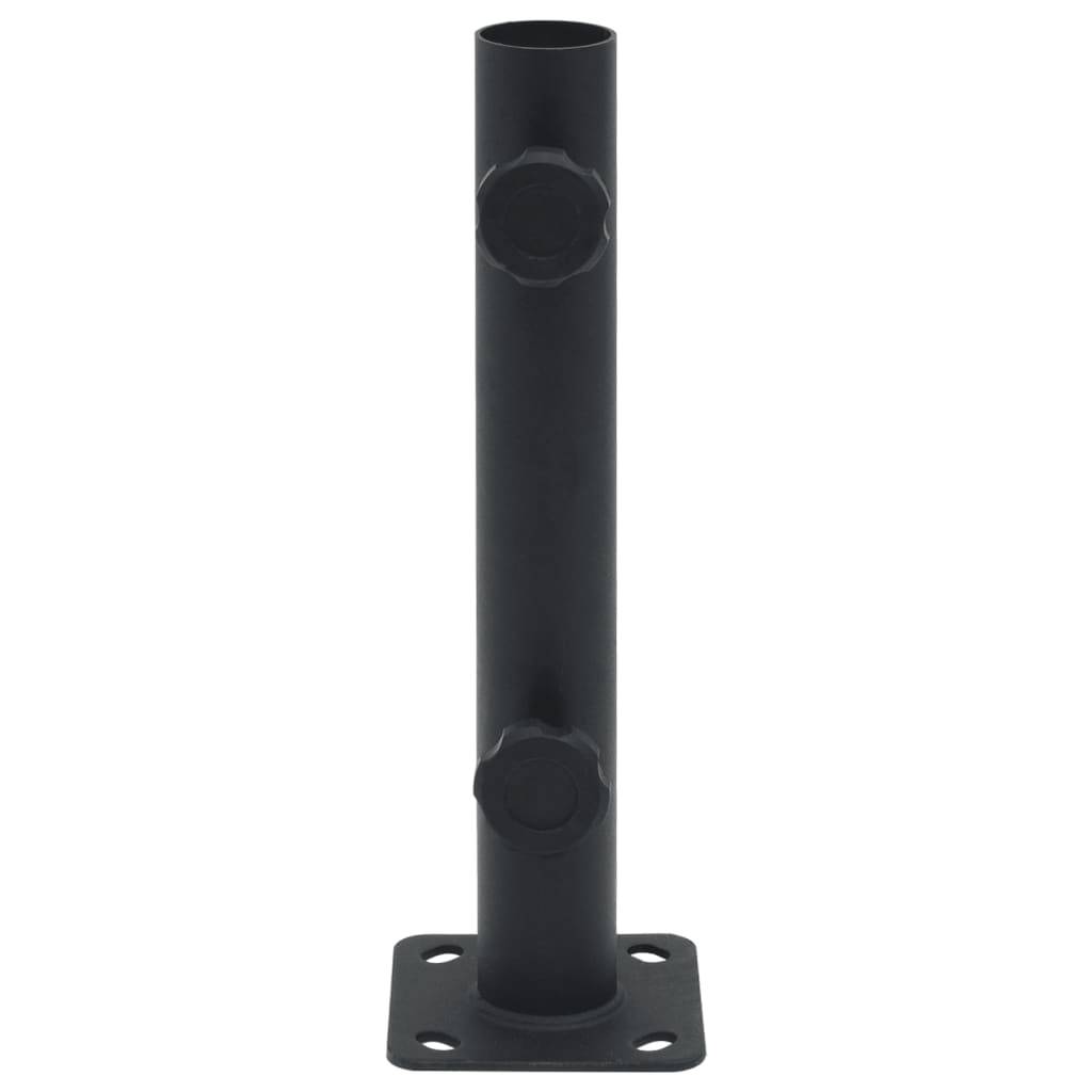 ComfortXL - Support de Mât Parasol Acier Base de Fixation au Sol pour Terrasse Balcon Mât Ø32-38mm Noir Mat – ComfortXL Outdoor Living - Image 3