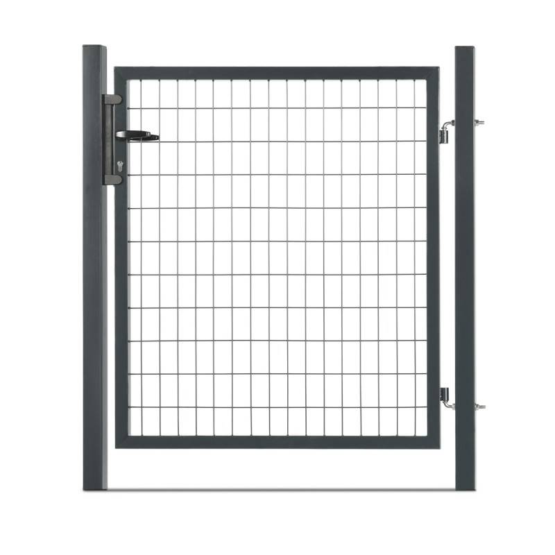 Portillon grillagé en acier galvanisé maille 100 x 50 L 1m20 x H 2m00 Gris anthracite - Easy Clôture - Imagen 1