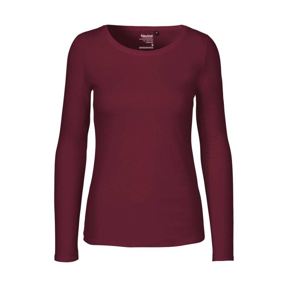 T-shirt manches longues FEMME NEUTRAL Bordeaux L - Image 1
