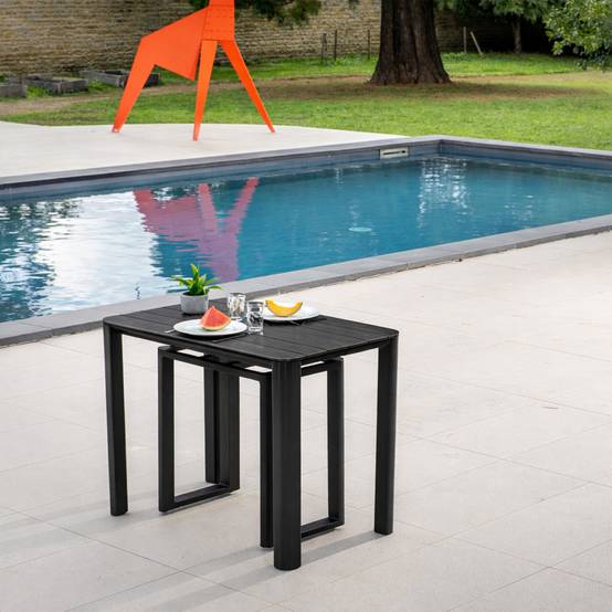 Table de jardin rectangulaire extensible Roko 2 à 14 personnes anthracite - Jardiline - Image 6