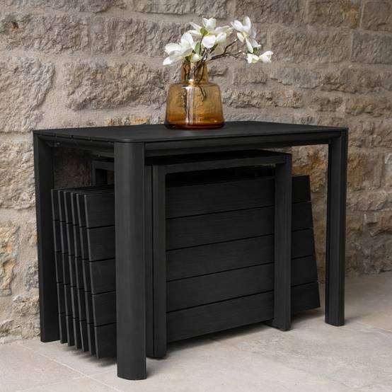 Table de jardin rectangulaire extensible Roko 2 à 14 personnes anthracite - Jardiline - Image 4