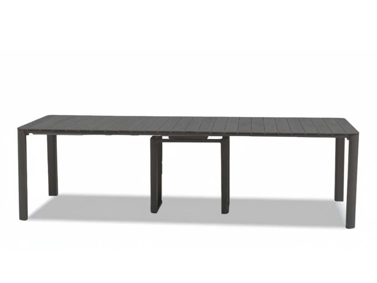 Table de jardin rectangulaire extensible Roko 2 à 14 personnes anthracite - Jardiline - Image 1
