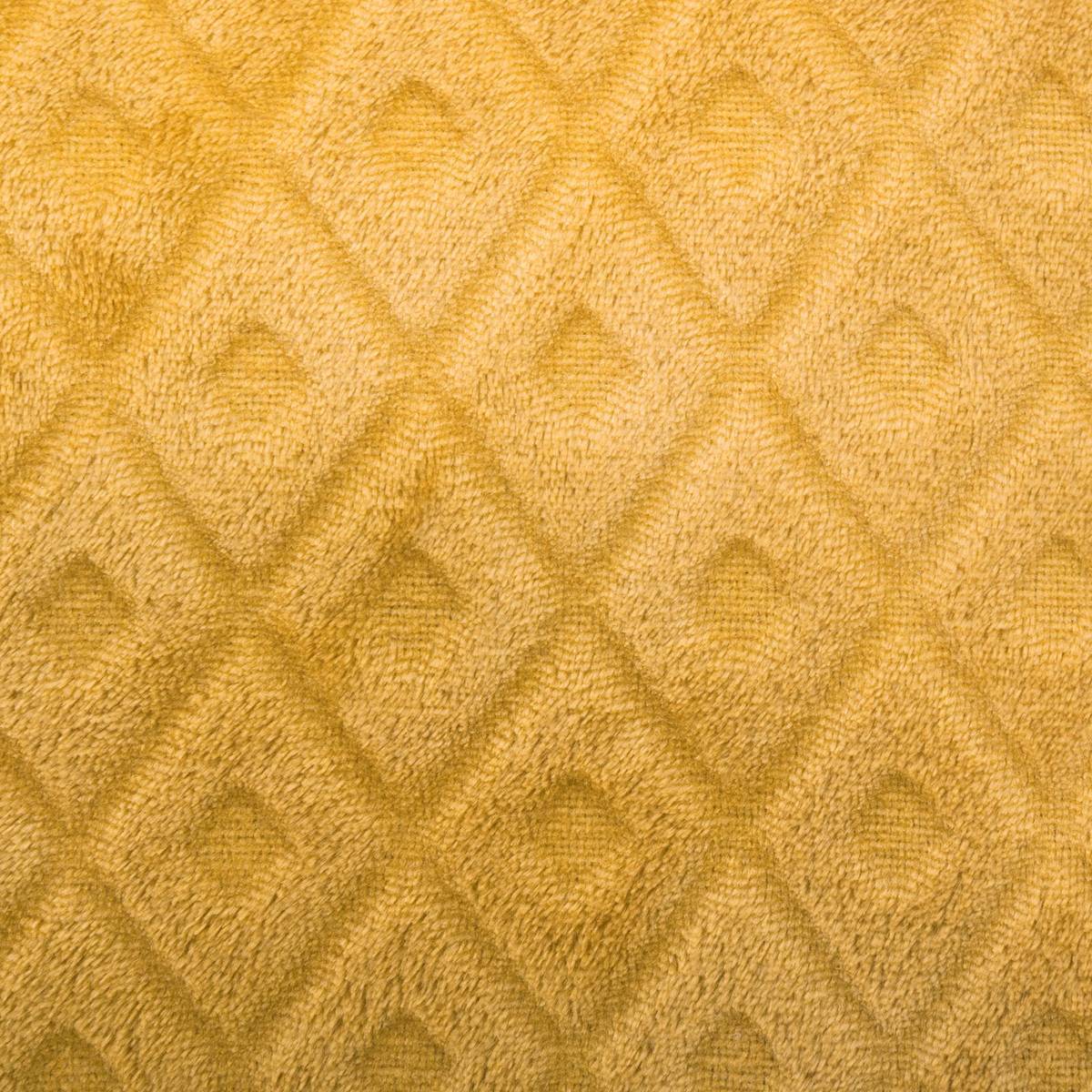 Atmosphera - Coussin losanges flanelle jaune moutarde 40x40cm - Atmosphera Créateur d'intérieur - Imagen 3